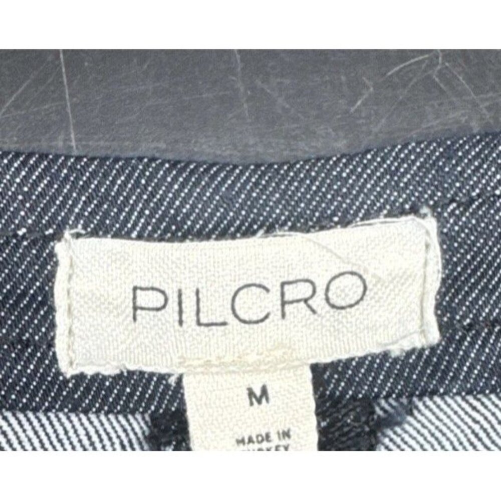 Anthropologie Pilcro Women’s Short Sleeve Square Neck Pleated Blue Denim Dress M - Picture 6 of 9